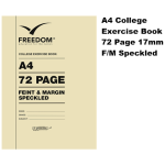 72 pages A4 College Books F/M 17mm Speckled